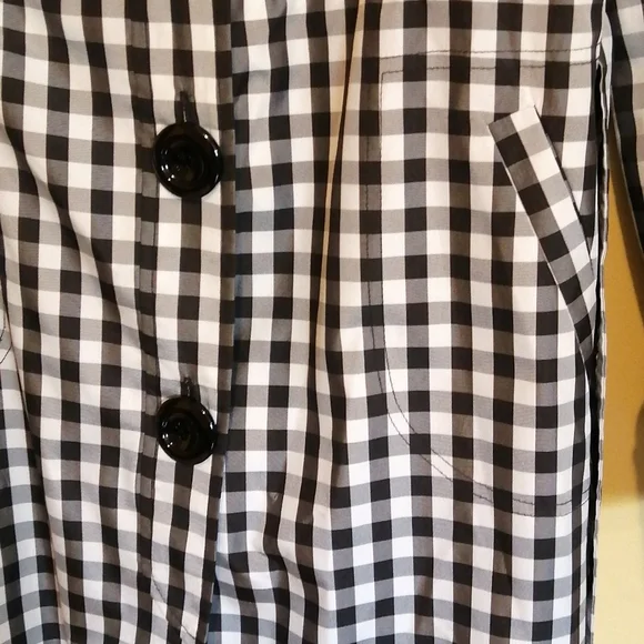 Bianca Nygard, vintage   black/white check lightweight coat ,size 8 - Picture 5 of 13